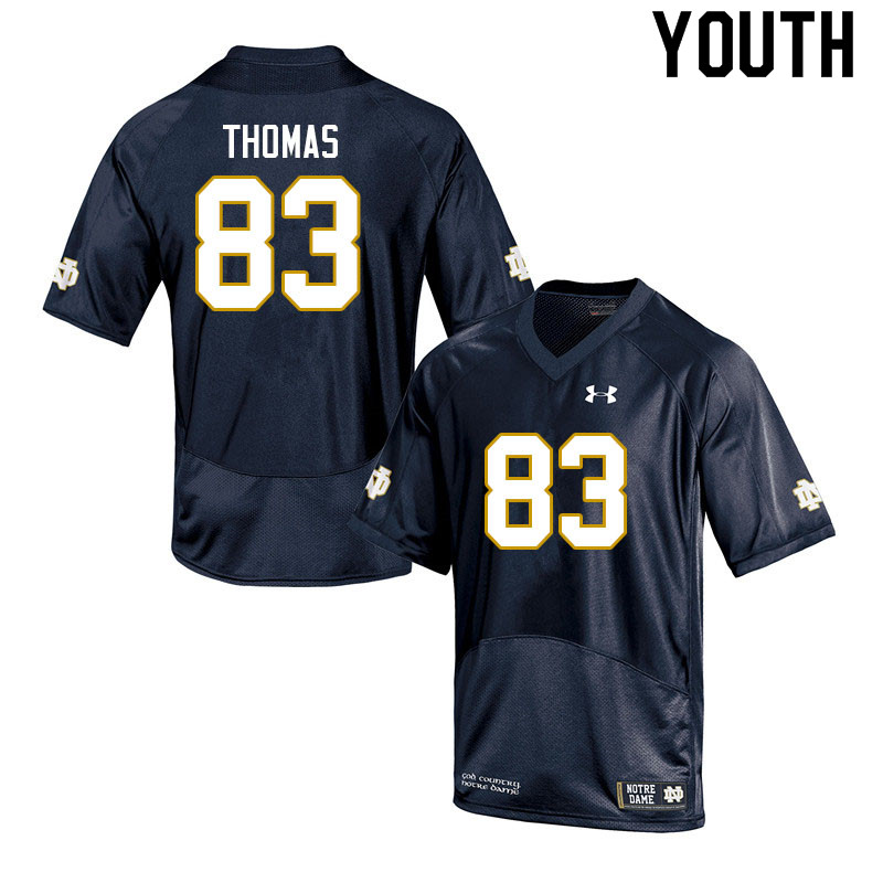 Youth #83 Jayden Thomas Notre Dame Fighting Irish College Football Jerseys Sale-Navy - Click Image to Close